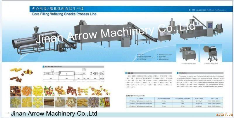挤压油炸膨化食品生产线
