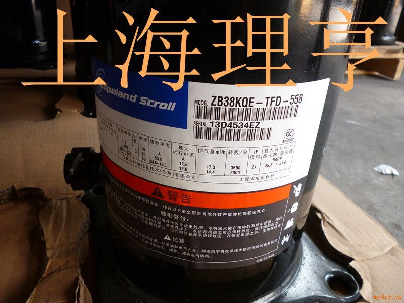 美国谷轮压缩机ZR38KQE-TFD-558